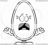 Seed Clipart Mascot Scared Cartoon Cory Thoman Outlined Coloring Vector Royalty sketch template