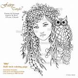 Tangles Owl Burnell sketch template