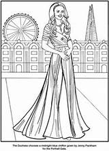 Coloring Pages Kate Publications Dover Royalty Book Fashions Rudisill Eileen Miller Cambridge Duchess Royal Coloriage sketch template