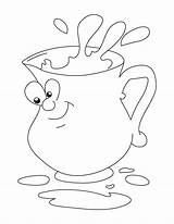 Jug Coloring Pages Pitcher Drawing Water Colouring Kids Print Getcolorings Printable Getdrawings Color sketch template