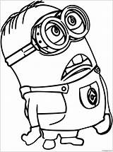 Minion Despicable Pages Coloring Minions Printable Color Print Cartoons Coloringpagesonly sketch template