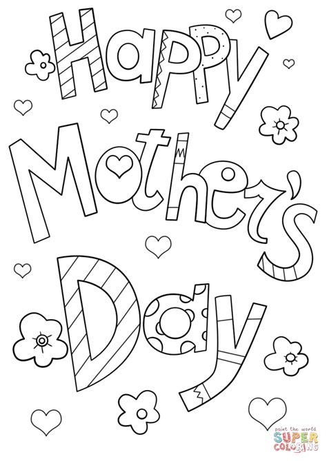 mother  day  coloring page  wallpaper