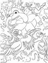 Rio Coloring Pages Clips Movie sketch template