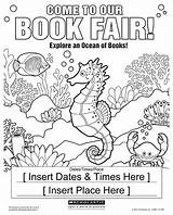 Book Scholastic Coloring Bookfairs Fair sketch template