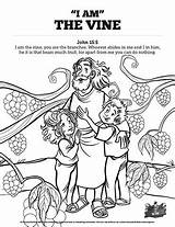 Vine Kids Sunday School Coloring John Am Pages Bible Activities Lesson Preschool Branches Lessons True Sharefaith Children These Church Crafts sketch template