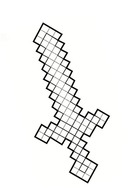 sword minecraft coloring pages