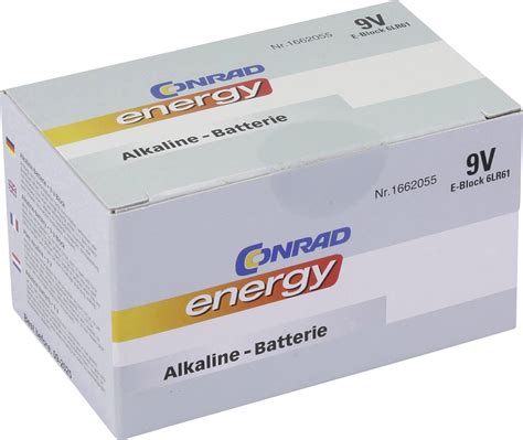 conrad energy lr  batterij blok alkaline    stuks conradbe