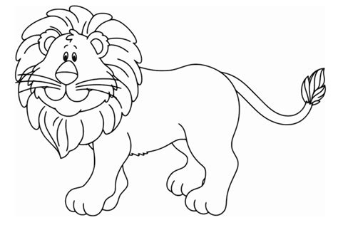 early education coloring lion pictures