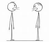 Chatty Conversation Conceptual Stick Figure sketch template