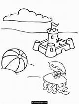 Coloring Printable Beach Pages Popular sketch template