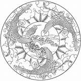 Mandala Mandalas Dover Imprimer Coloriage Dessin Cranes Case Cricut Lizard Hellokids Cloud sketch template