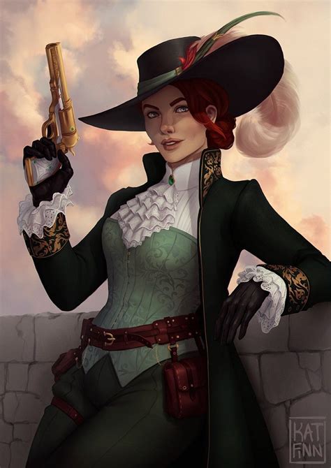 hafrafell cowgirl art character portraits concept art characters