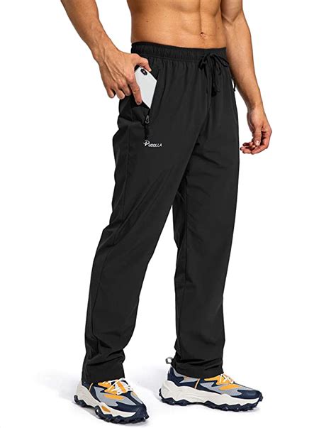 pudolla men s workout athletic pants elastic waist jogging running