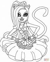 Coloring Monster High Catty Noir Pages sketch template