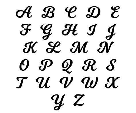 cursive letter vinyl decal custom letter numbers symbols