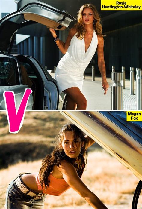 megan fox v rosie huntington whiteley who s the sexier transformers babe hollywood life