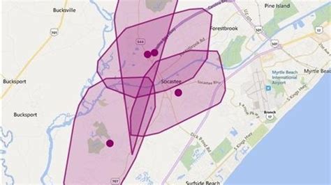 horry electric power outage map map vector