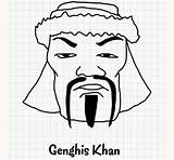 Khan Genghis Drawing Getdrawings sketch template