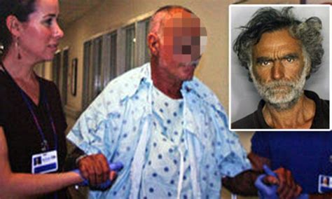 face chewing victim ronald poppo pictured awake and walking in