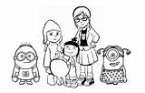 Minions Coloring Despicable Pages Kids Color Minion Children Cute Justcolor sketch template