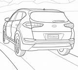 Hyundai Genesis sketch template
