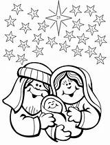 December Coloring Nativity Happen Color sketch template