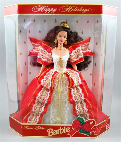 1997 Mattel Happy Holidays Barbie Doll Brunette 10th