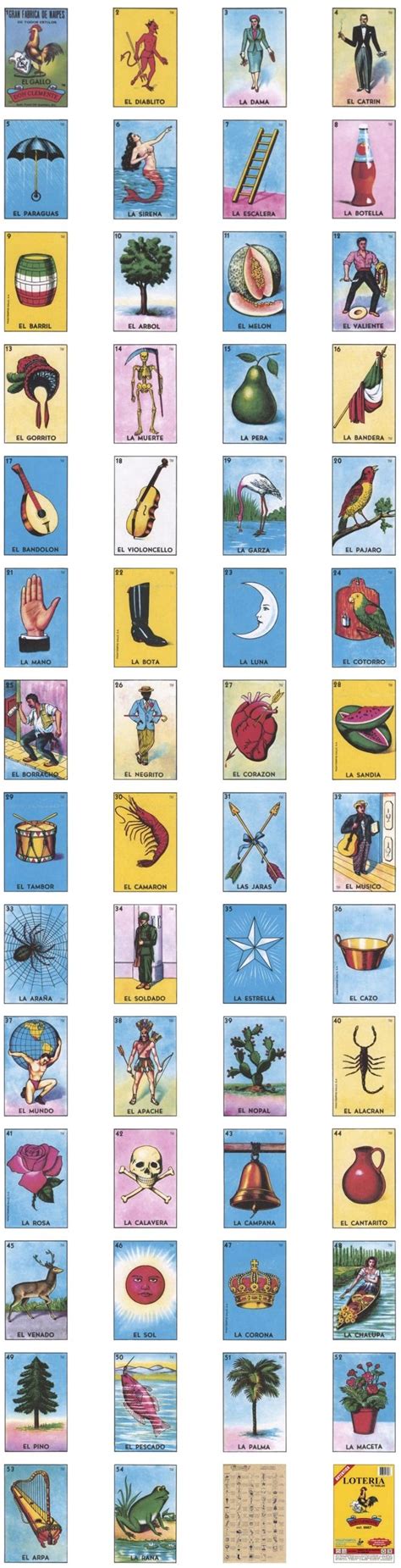 loteria cards printable  images  collection page  loteria