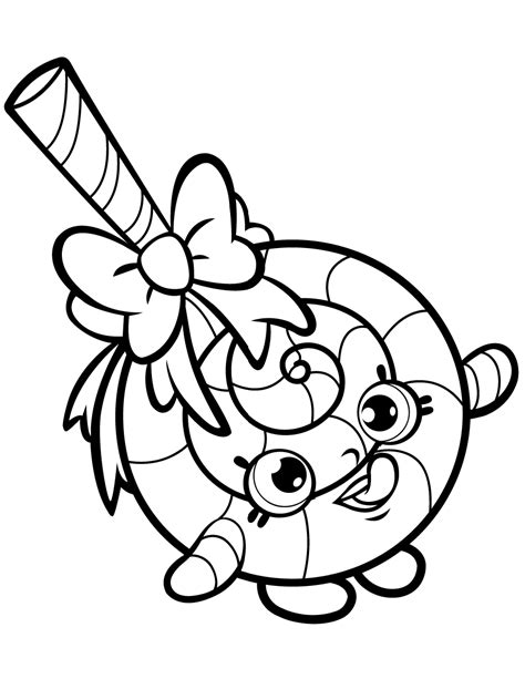 cute sweet candy shopkins coloring page  printable coloring pages