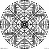 Coloring Pages Geometric Cool Mandala Patterns Pattern Colouring Color sketch template