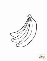 Fruta Bananas sketch template