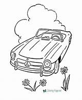 Coloring Pages Car Printable Cars Kids Convertible Fast Cabrio Sheets Mercedes Color Drawing Peterbilt Race Print Disney Vehicles Go Raising sketch template