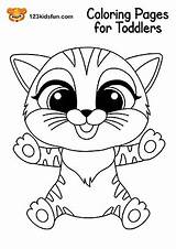 Coloring Kids Pages Toddlers Fun Print Printable Colouring Colour 123kidsfun Cat Worksheets Books sketch template