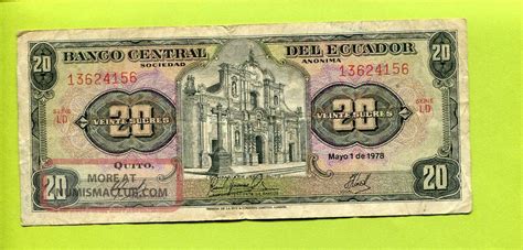 ecuador  sucres  vf banknote paper money