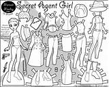 Paper Marisole Doll Printable Dolls Agent Secret Monday Pages Girl Spy Print Friends Coloring Paperthinpersonas Click Clothes Clothing Board Crafts sketch template