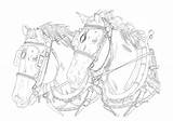 Horse Draft Tack sketch template