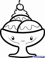 Drawing Ice Cream Icecream Cute Getdrawings sketch template
