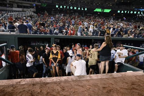 padres nationals game suspended  shooting  dc stadium west hawaii today