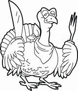 Turkey Coloring Pages Printable Thanksgiving Drawing Template Kids Cooked Colored Hand Cartoon Color Printables Templates Print Getcolorings Animal Drawings Sheets sketch template