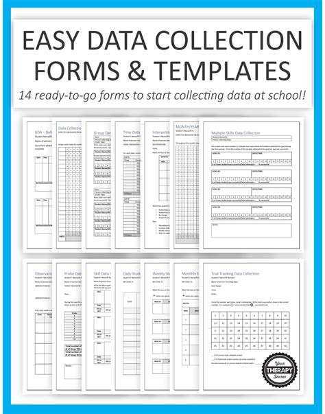 data collection  special education templates easy  therapy