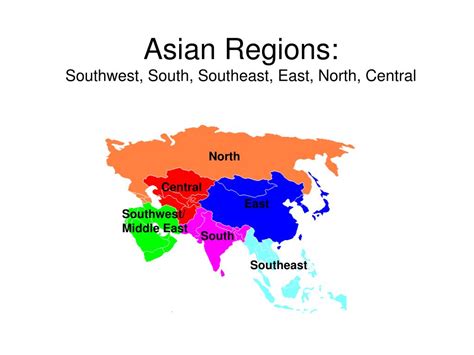 Ppt Asian Regions Southwest South Southeast East