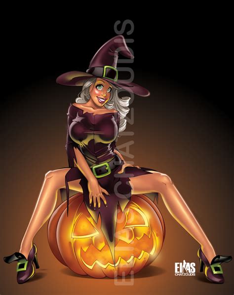 showcase of stunning halloween witches illustration
