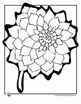 Blume Dahlia sketch template
