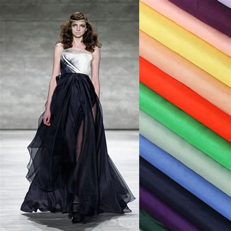 buy cm wide mm thin solid color silk organza fabric  bubble dress