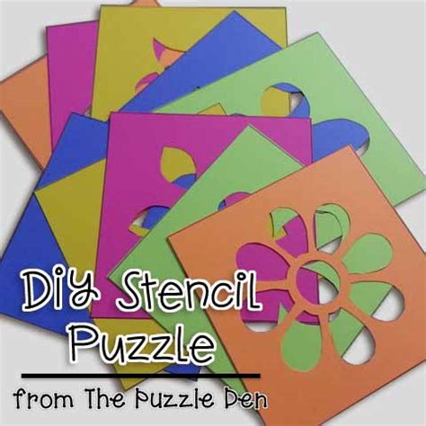 puzzle den diy stencil puzzle