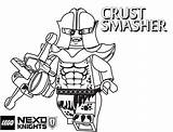 Coloring Nexo Getdrawings Caballeros Smasher Crust sketch template