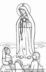 Fatima Lady Coloring Pages Lourdes Clipart Mary Catholic Colouring Rosary Kids Blessed Children Drawing Clip Sheets Mother Color Guadalupe Clockwork sketch template