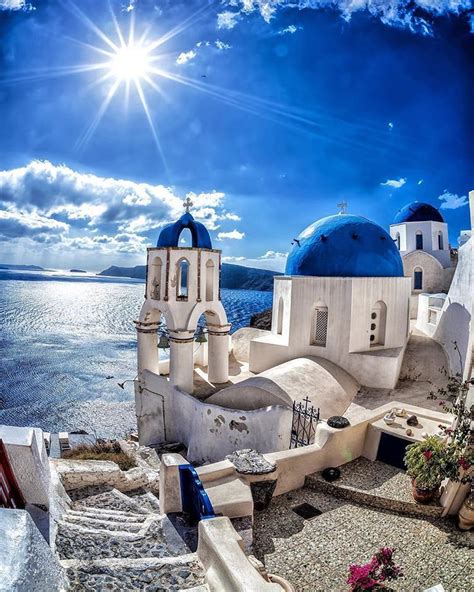 Santorini Greece Travel Historic Townn Island Travel Tourist