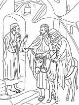 Bethlehem Donkey Catholic Tocolor Homecolor sketch template