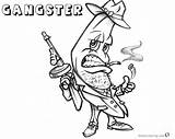 Gangster Coloring sketch template